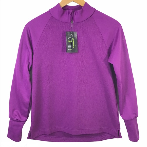 NIKE 1/4 Zip Purple Sweatshirt - Picture 3 of 7